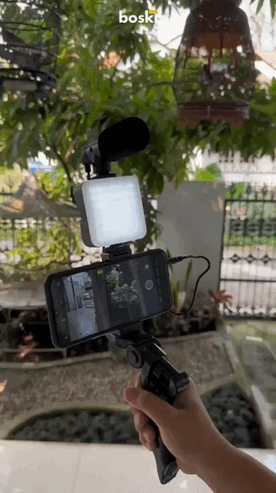 Kit Trípode con Micrófono + Luz LED | Ideal para Creadores de Contenido