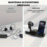 CARGADOR INALAMBRICO 5 EN 1 - CARGA IPHONE, AIRPODS, APPLE WATCH Y MÁS AL MISMO TIEMPO
