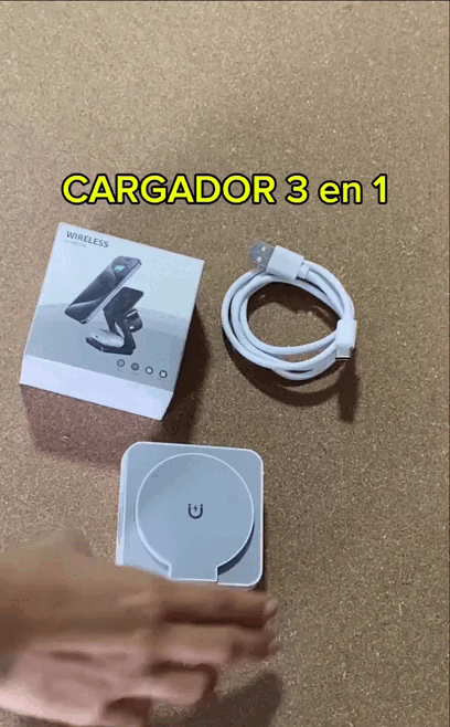 Cargador Plegable 3 en 1 | Potencia Premium en Tu Bolsillo
