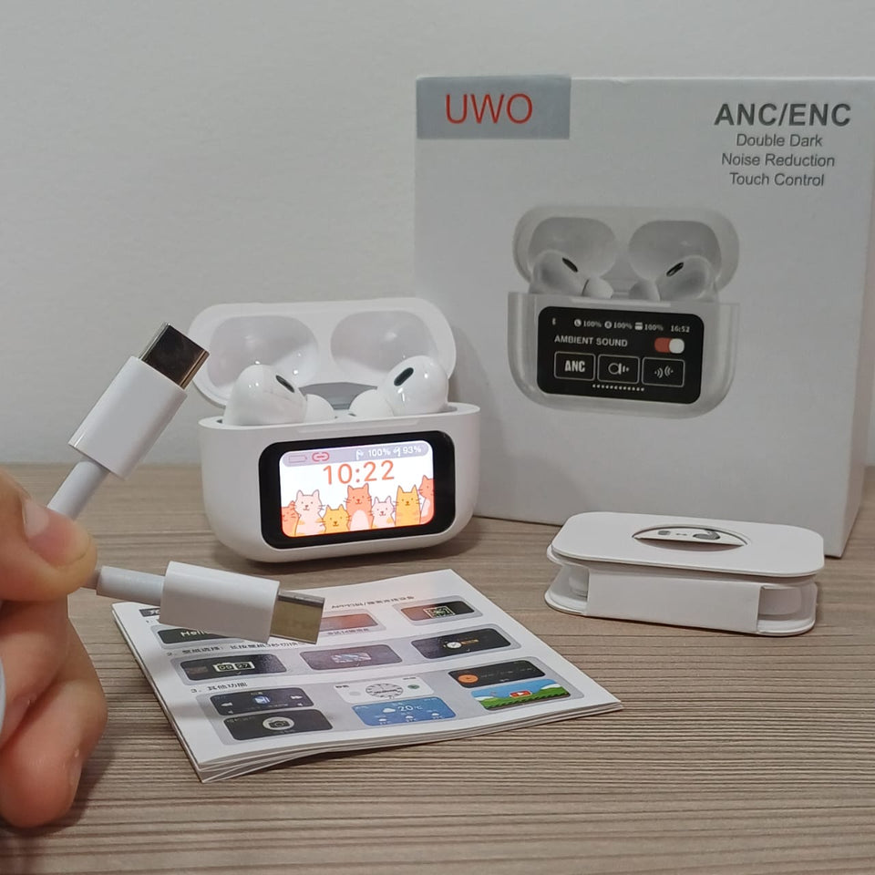 AirPods con Pantalla Integrada | ANC + ENC + Batería Extra