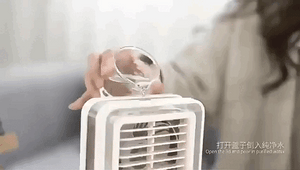 Mini Ventilador & Humidificador 2 en 1 | Aire Fresco en Segundos