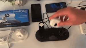 CARGADOR INALAMBRICO 5 EN 1 - CARGA IPHONE, AIRPODS, APPLE WATCH Y MÁS AL MISMO TIEMPO